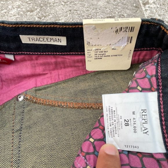 Replay Women Jeans Dark Washed Blue Denim Jeans Size 28 - Picture 5 of 9